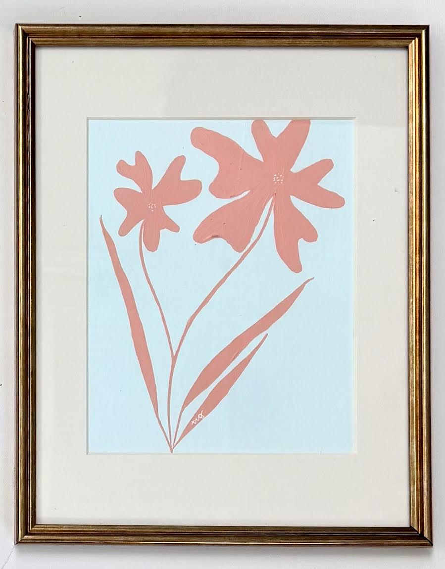 Oxford Florals Coral Sky II