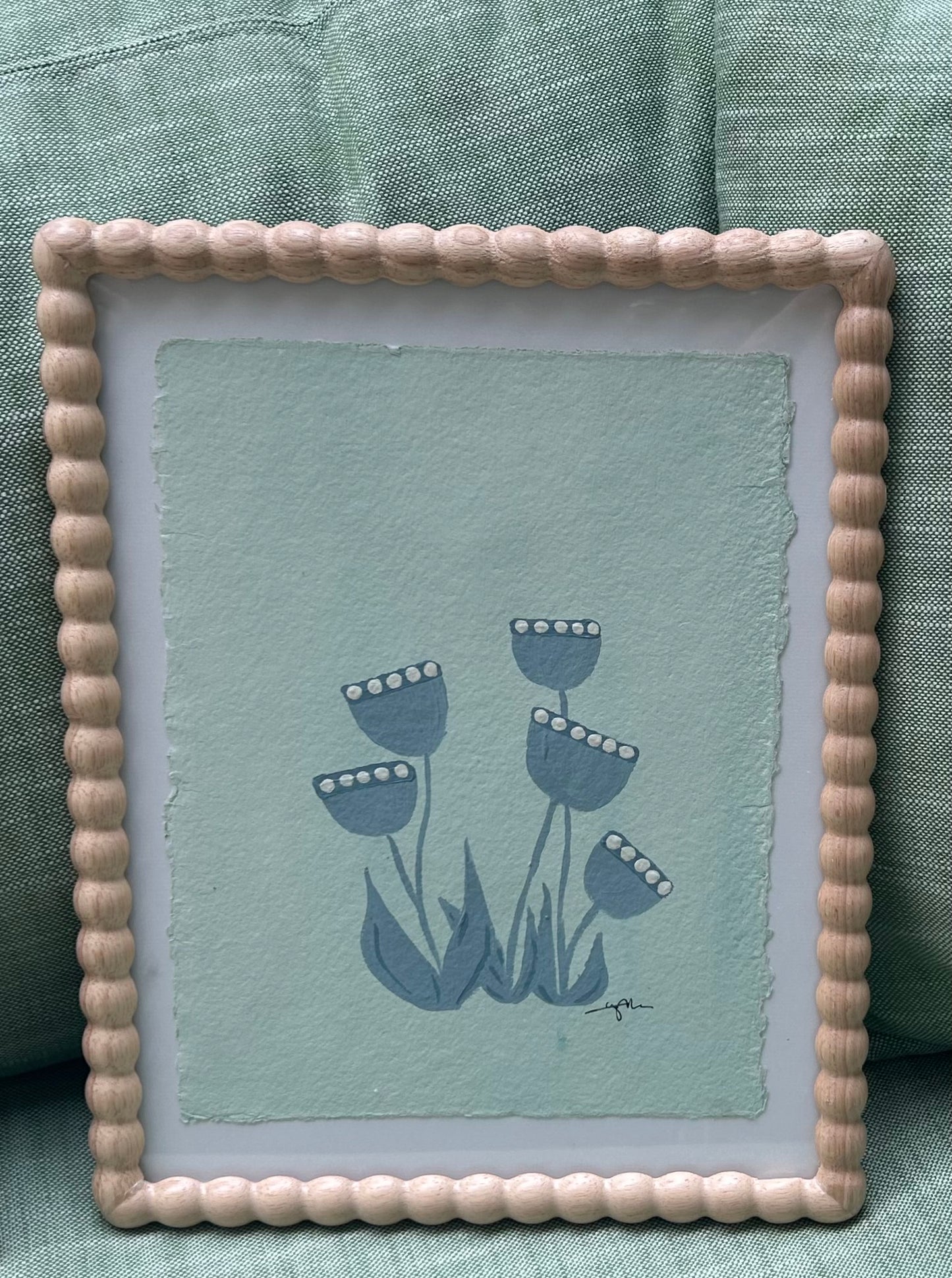 Tradd Street Florals - Mint V Portrait