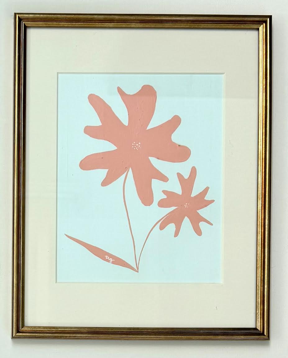 Oxford Florals Coral Sky III