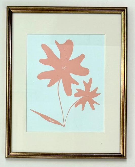 Oxford Florals Coral Sky III