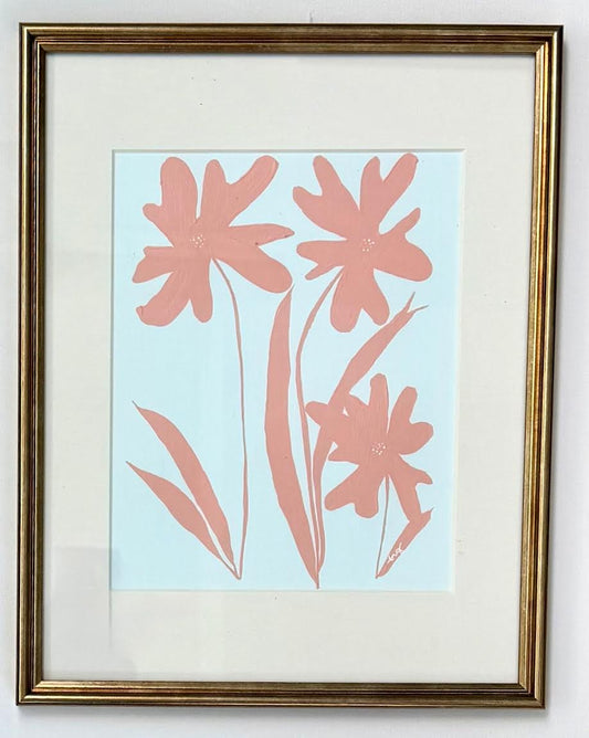 Oxford Florals Coral Sky I