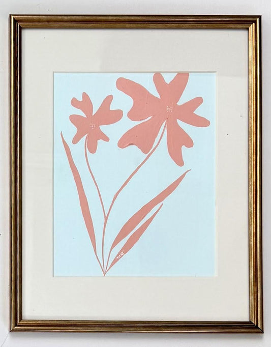Oxford Florals Coral Sky II