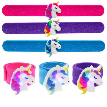 Frog Sac PINK Light Up Led Unicorn Slap Bracelet
