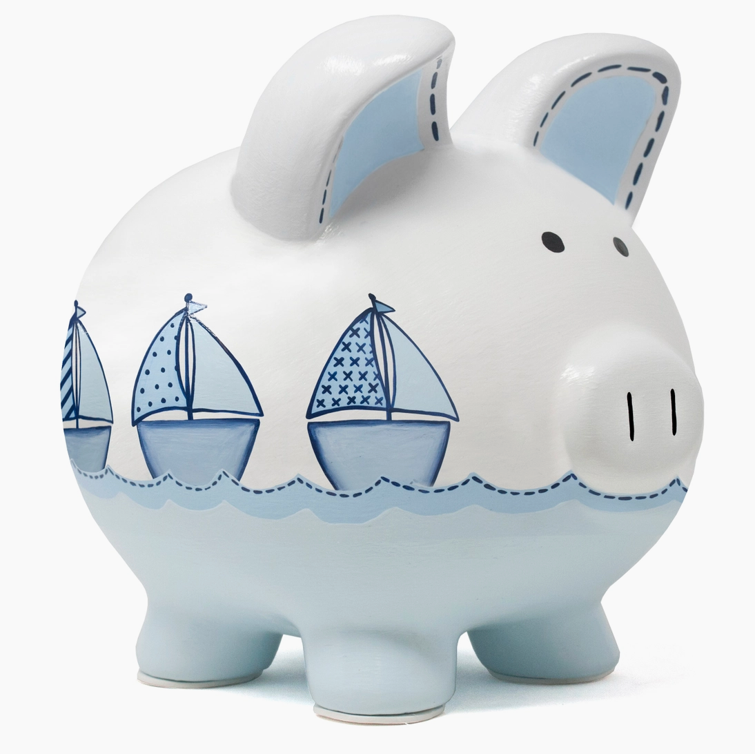 Triple Boat Piggy Bank