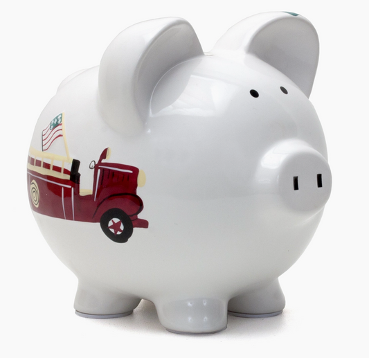 Firetruck Piggy Bank