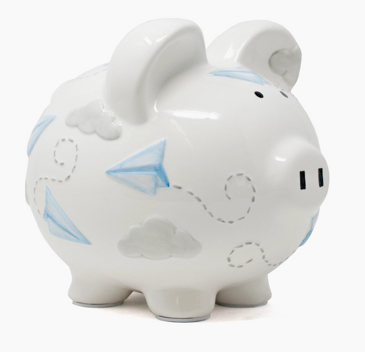 Paper Airplane Piggy Bank