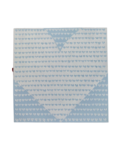 ILYSM White on Blue Hearts