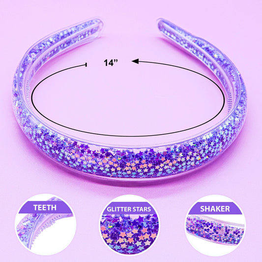 Frog Sac PURPLE Sparkly Glitter Headband
